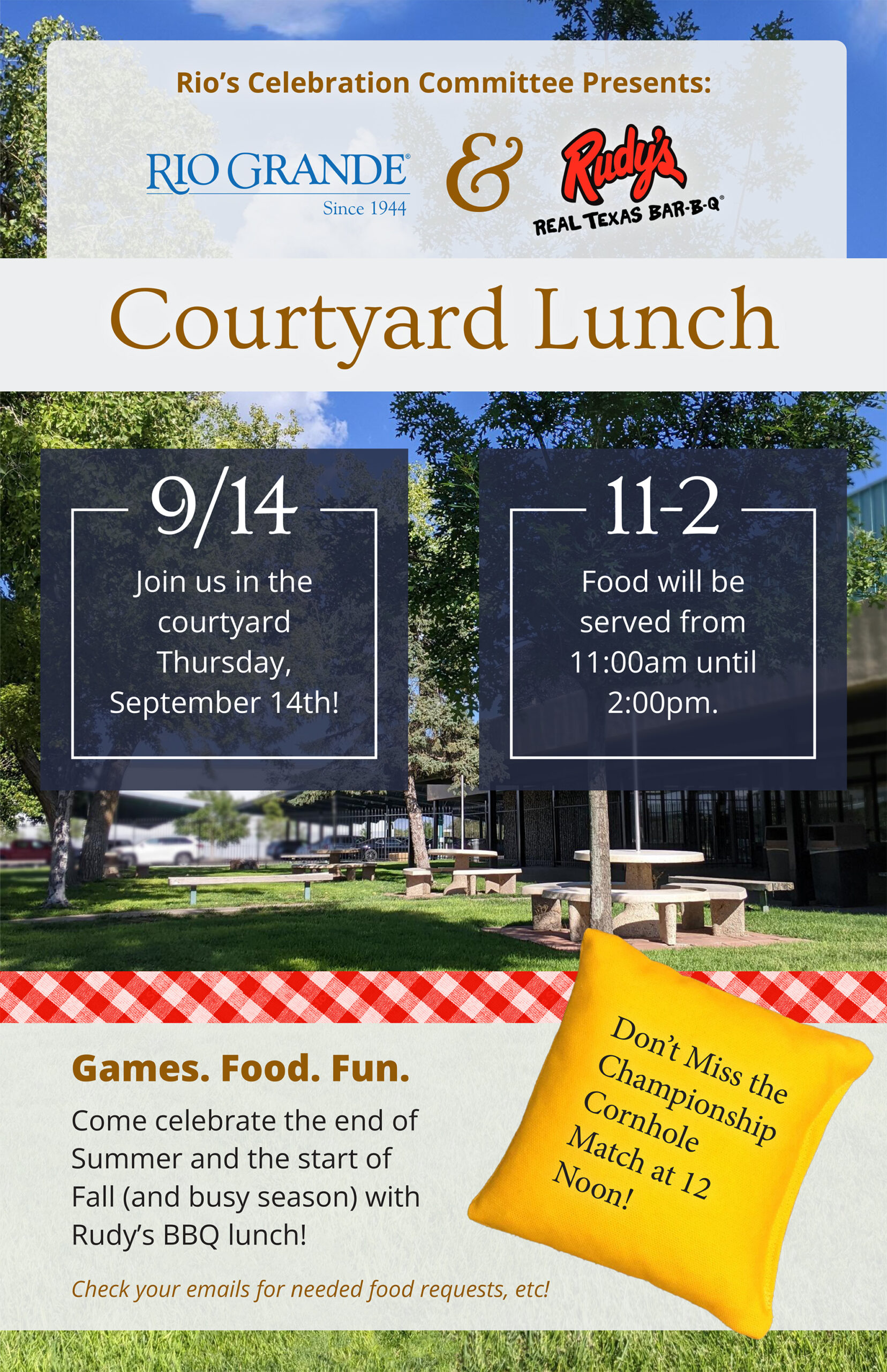 BBQ luncheon poster