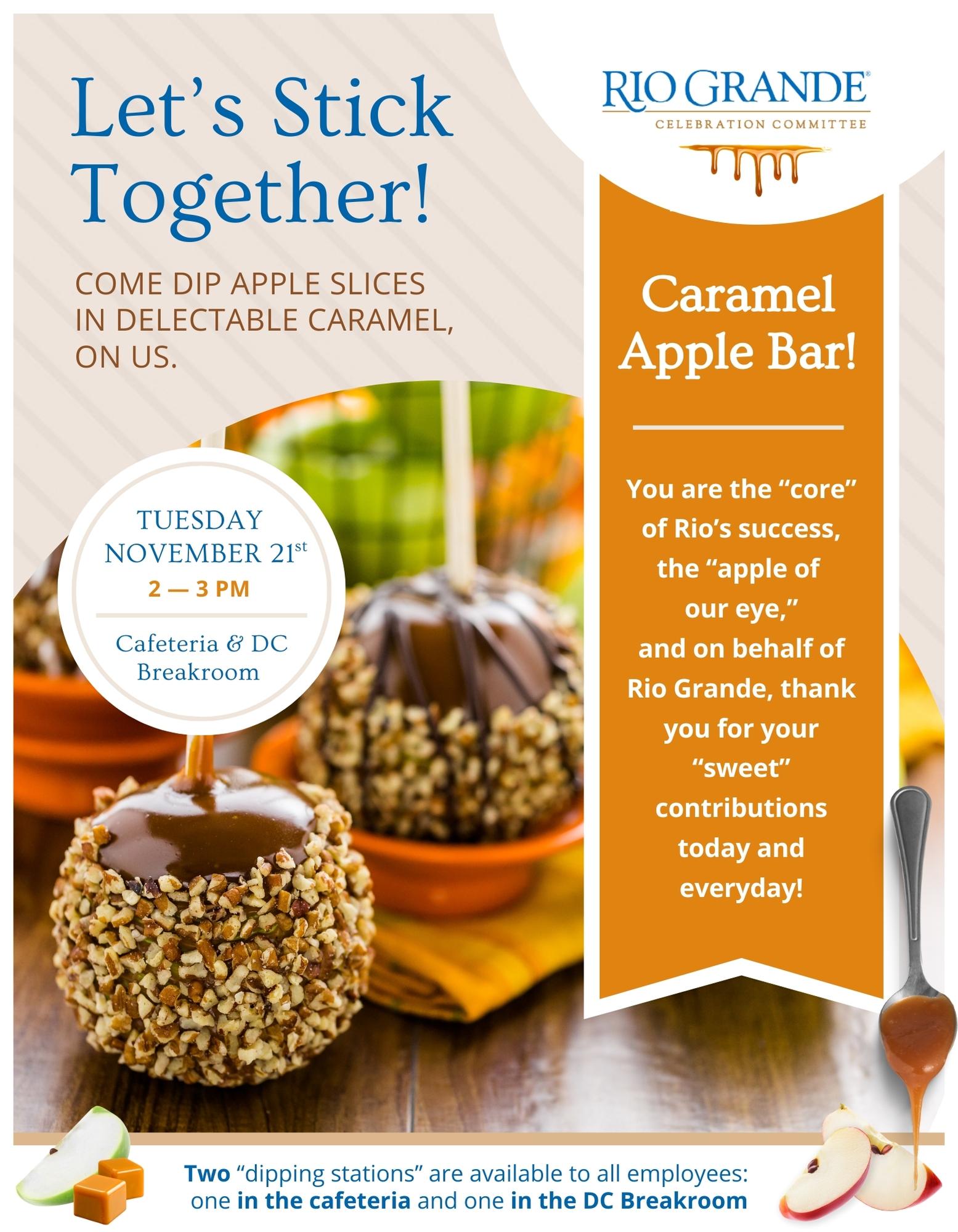 Caramel apple bar flyer