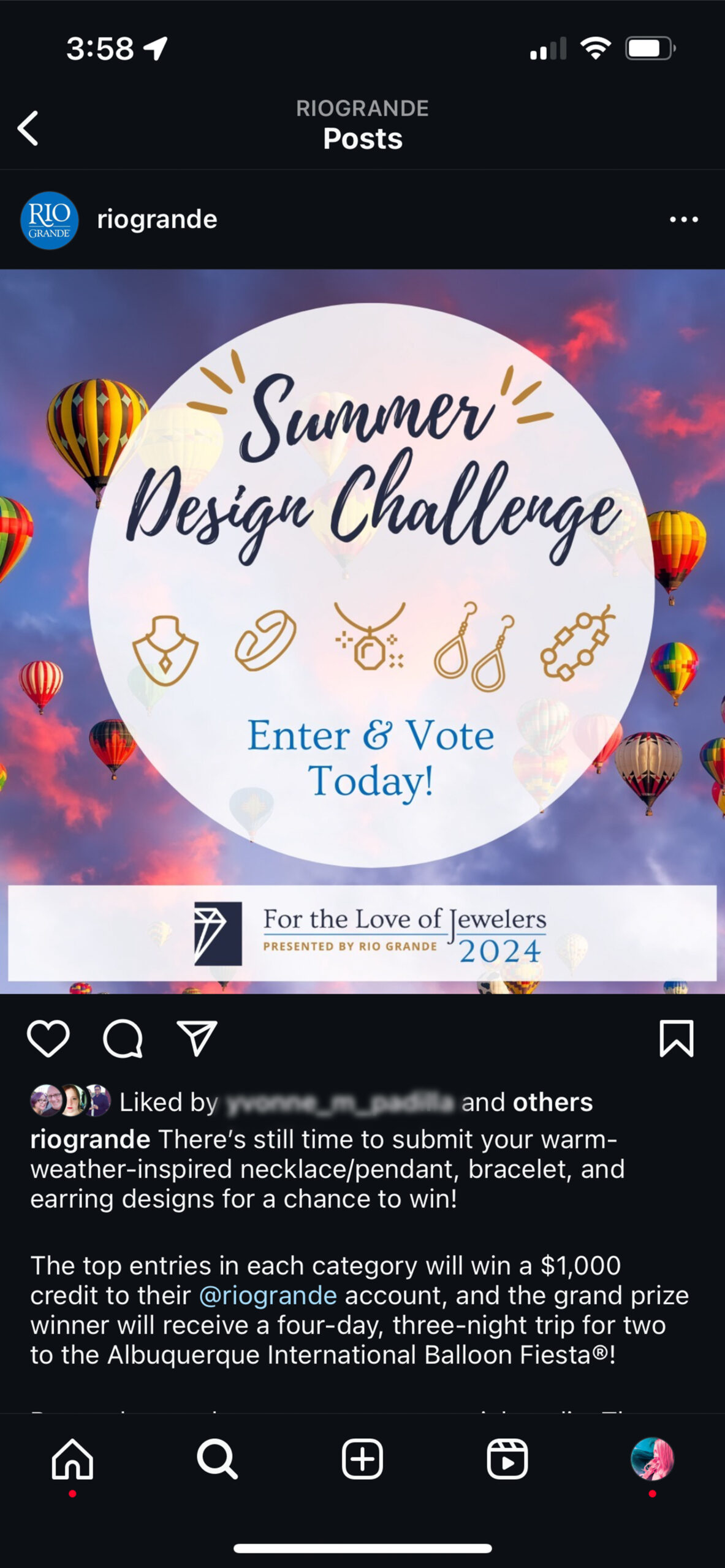 Enter and vote social post