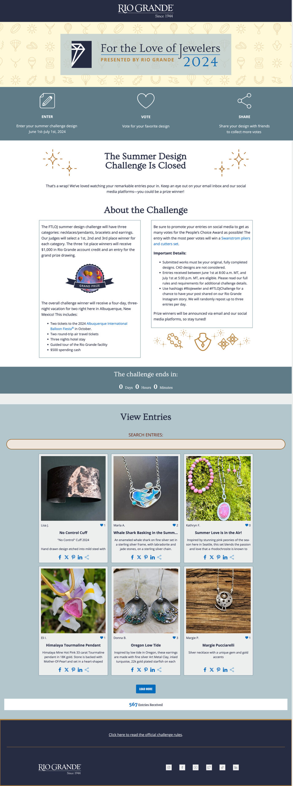 FTLOJ campaign microsite frame
