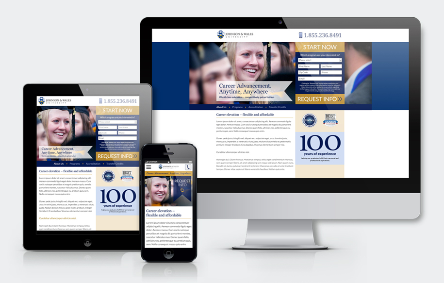 Responsive site JWU variation