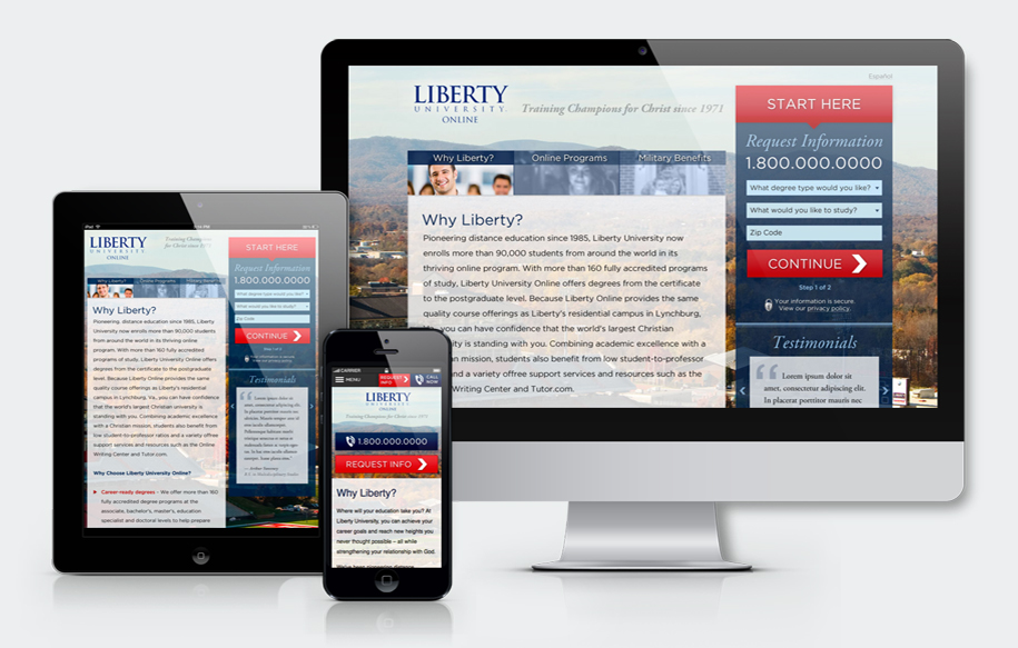 Liberty responsive page variation