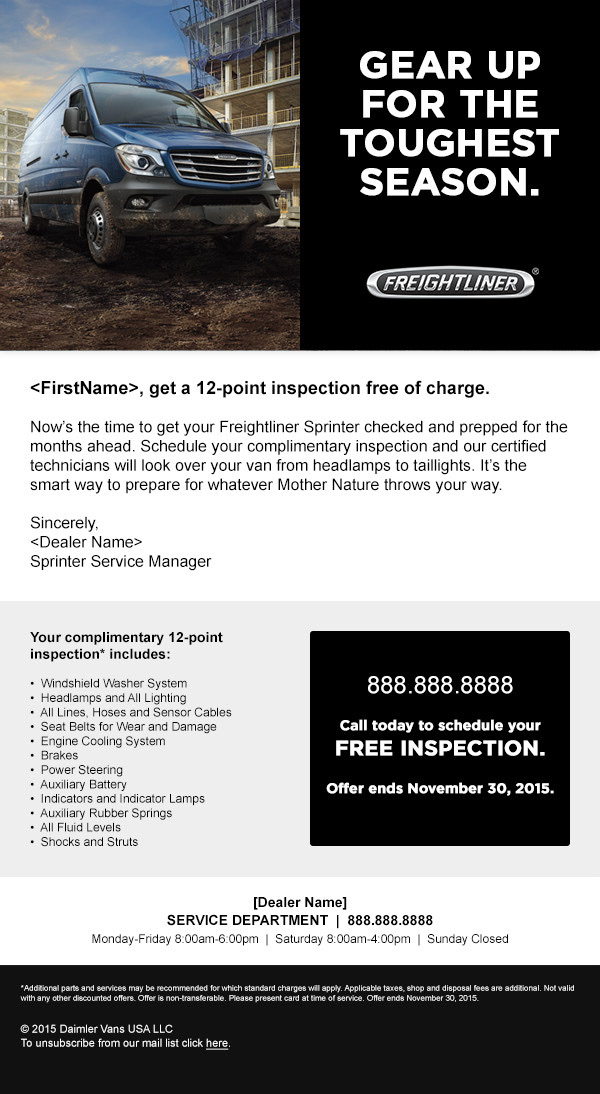 Service and reliability campaign visual